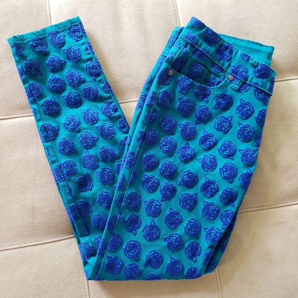 Nanette Lepore green and purple pants size 9 - Picture 4 of 6